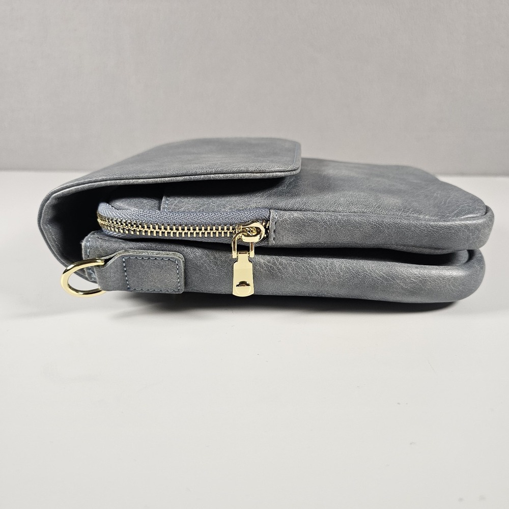 Lifwimner Small Crossbody Purse Blue Vegan Leather 2 Adjustable Straps New
